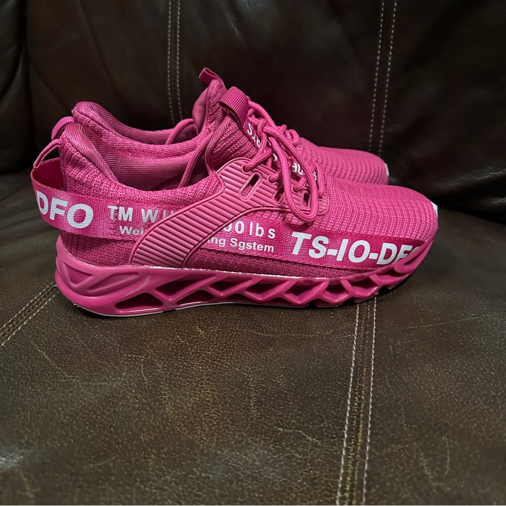 TSIODFO Women's Pink Athletic Sneakers 40.5 Eur Breathable‎ Mesh Running Shoes